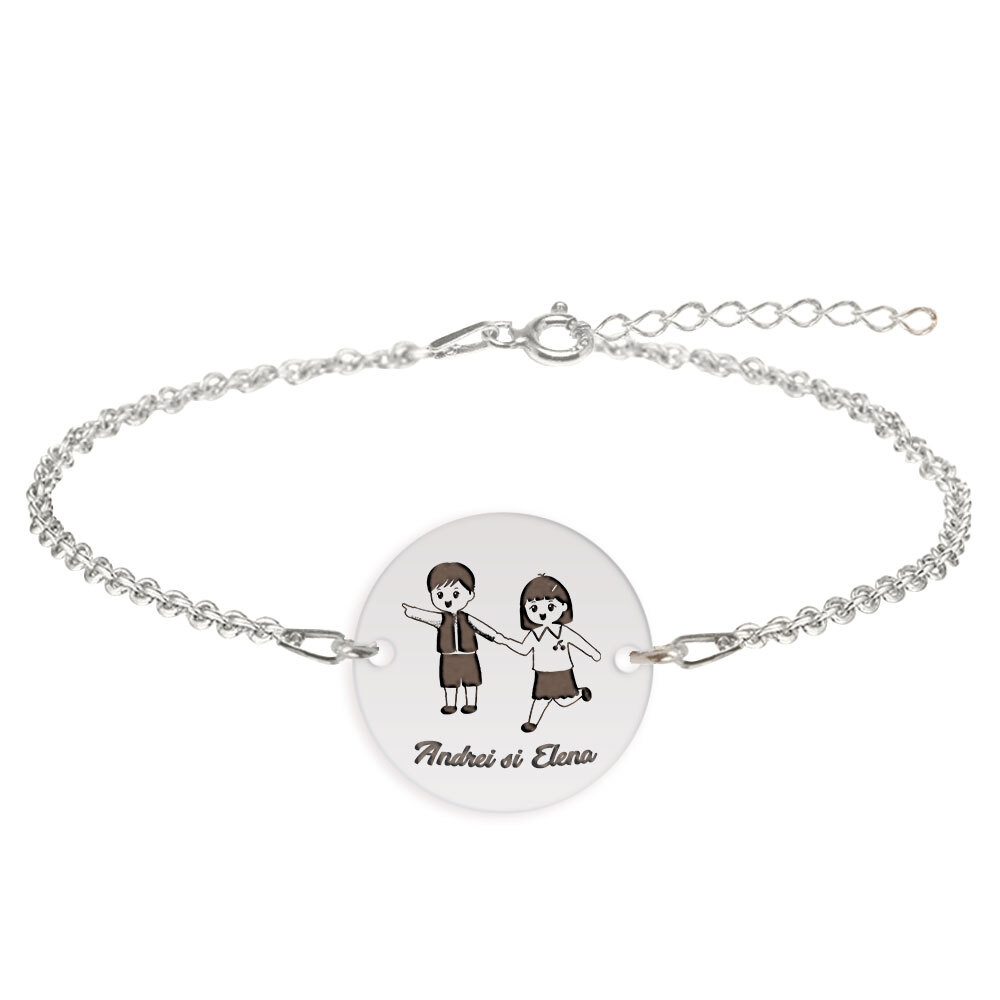 Best Friends - Bratara personalizata prieteni din argint 925